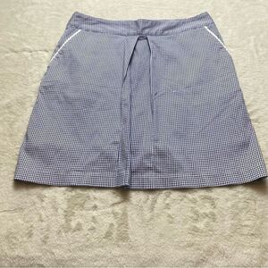Peter Millar Blue White Herringbone Design Golf Skorts Size 8